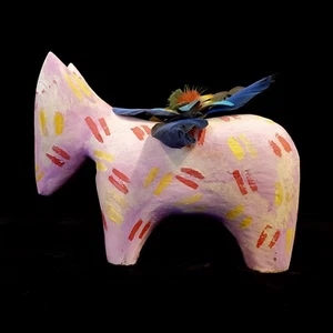 Small Hand-Carved Horse Hopi Folk Art Sculpture by Gregory Lomayesva - Picture 1 of 6