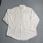 Brooks Brothers Shirt Mens 17 1/2 4/5 White OCBD Oxford Cloth Made in USA