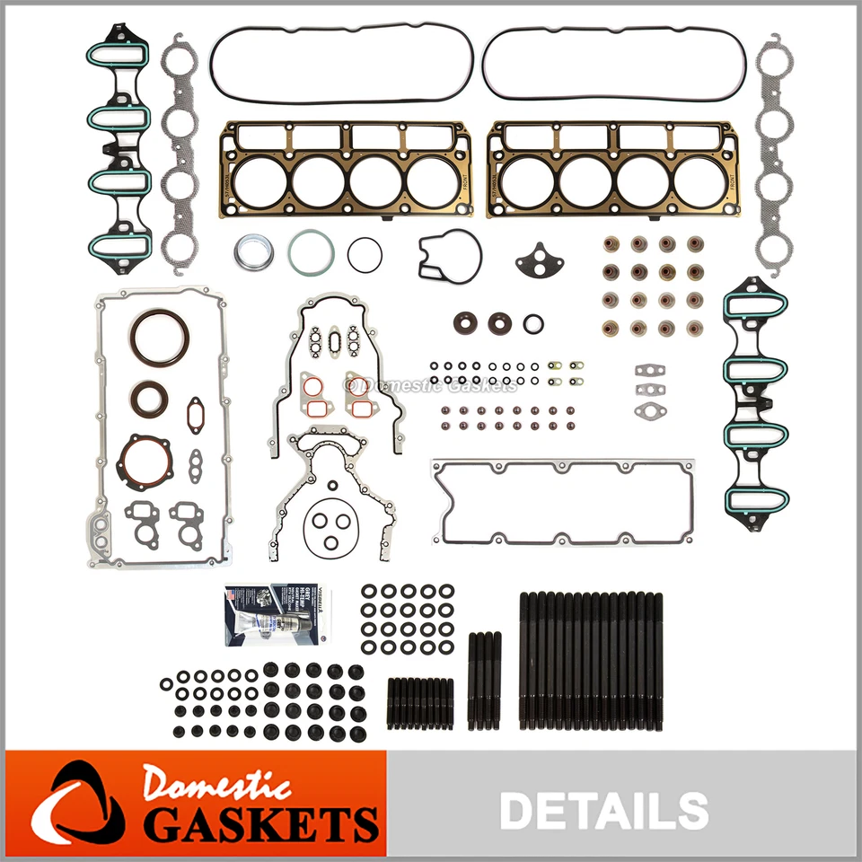 Full Gasket Set Head Studs Fits 99-01 GMC Sierra Chevrolet Suburban Tahoe 4.8 - Image 1 of 4