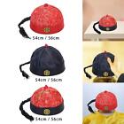 Chinese Oriental Hat Silk Landlord Cap Qing Party Cosplay Cap for Cosplay Party