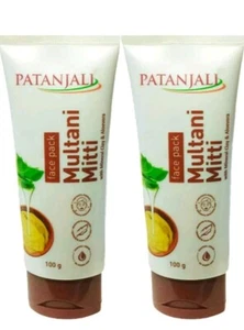 2 X 100g PATANJALI MULTANI MITTI FACE PACK WITH MINERAL CLAY & ALOEVERA - Picture 1 of 4