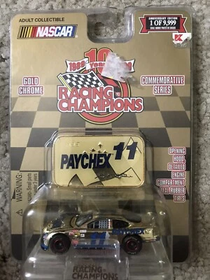 Racing Champions NASCAR Brett Bodine 11 Paychex Serie Conmemorativa Cromo Dorado Foto 1 de 3