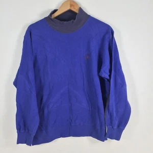 Valentino Beachwear mens t shirt size M blue long sleeve crew neck cotton 050324 - Picture 1 of 8