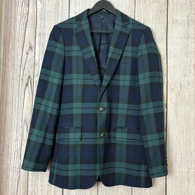 NWT J CREW Blue Green Tartan Plaid Thompson University Blazer Jacket SIZE 34R - Image 1 of 4