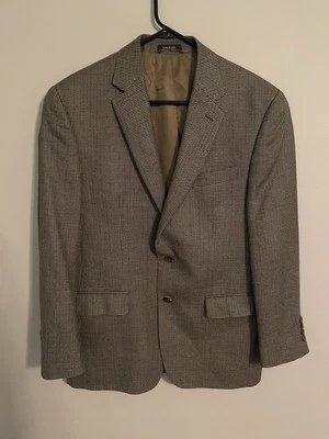 Blazer Traje Chaqueta Abrigo Ralph Lauren Lana Seda Pata de Gallo Cuadros - Para Hombre 40R Foto 1 de 4