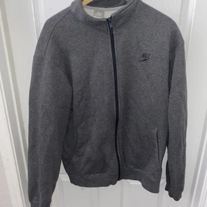 Nike Sportswear Gray Full Zip Fleece Long Sweater Size L - Picture 1 of 5