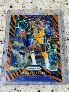 2019-20 Panini Prizm Tiger Stripe Choice #25 Magic Johnson Lakers Salón de la fama Michigan - Imagen 1 de 2