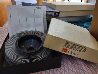 7 Kodak Carousel Transvue 140 Projector Slide Trays with Original Box - Image 1 of 4