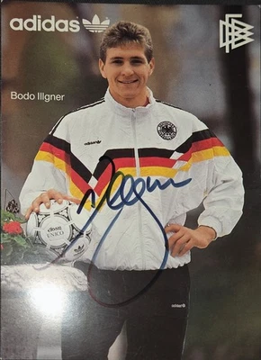 Bodo Illgner seltene handsignierte DFB Autogrammkarte Satzkarte DFB - Bild 1 von 2