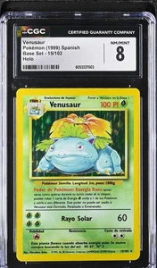 CGC 8 NM/MINT Venusaur 1999 Base 15/102 (SPANISH) Holo Pokemon Card psa - Picture 1 of 2