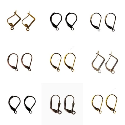 Pendientes de aro enchapados en latón con palanca 15-16 mm 6-20 quilates Foto 1 de 3