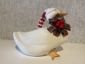 Vintage Porcelain Duck Festive Enesco - Picture 1 of 4