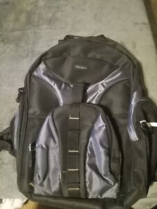TARGUS Backpack Adult Large Black Multi Compartments Laptop Dividers Pockets EUC