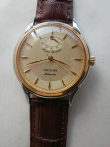 Orient 46941 Japan original men's automatic steel gold power reserve vintage wr - Picture 1 of 14