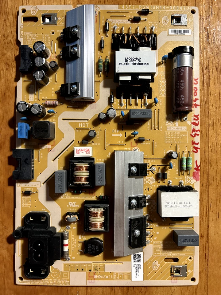 PLACA DE ALIMENTACIÓN - BN44-00947G SAMSUNG UE43RU7100 UE43RU7020 UE43RU7470 UE43RU7400 Foto 1 de 1