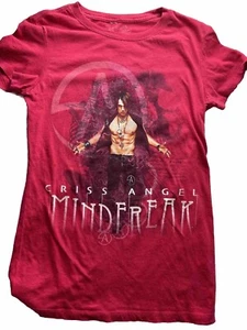 Criss Angel “Mind Freak” Hot Pink T-Shirt Ladies Cut Size Medium MFApparel 2000 - Picture 1 of 8
