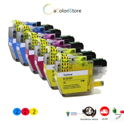 ACOLORISTORE Cartucce compatibili per Brother MFC-J6930 J6530 J5730 j5330 DW LC3219XL 3217