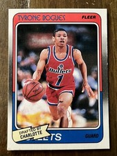 1988-89 Fleer Tyrone Muggsy Bogues #13 Rookie Basketball Card Washington Bullets