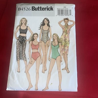 Butterick B4526 Misses Swimsuit And Wrap Cover Up Uncut - Image 1 of 3