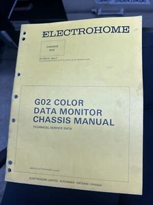 Electrohome G02 COLOR MONITOR CHASSIS Manual- good used original - Bild 1 von 3
