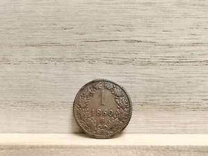 1860 B 1 Kreuzer Austrian Empire Copper Coin (Francis Joseph I) - Picture 1 of 8