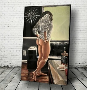 White Cake BAR WALL ART panties Artwork Jack pinup man Decor sexy canvas - Picture 1 of 10