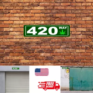 Letrero de aluminio 420 vías Green Path personalizado 3""x12"" 4""x18"" ruta ecológica - Imagen 1 de 2