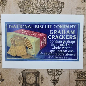National Biscuit Company Graham Crackers 1920s Advertisement Repro Postcard - Picture 1 of 4