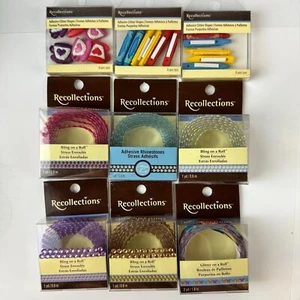 Recollections Adhesive Glitter Shapes Rhinestones Bling on a Roll Bundle Lot - Picture 1 of 6