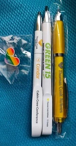 3x Thomas Cook / Pens & 1 Pride Heart Pin - Airline Airways Aviation Badge Crew - Picture 1 of 1