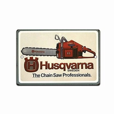 锡标志 Husqvarna 链锯 复古乡村工具 设备 车库店 — 第 1/4 张图片
