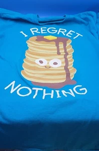 I Regret Nothing  Pancakes & Syrup Tshirt Blue - Bild 1 von 2