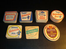 Circa 1960s Ruppert Knickerbocker Coasters, 7 Different, 55 In All, New York
