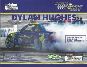 Dylan Hughes 2021 ""Royal Purple"" folleto de deriva/postal - Imagen 1 de 1