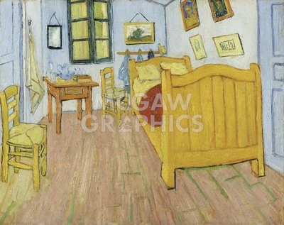 The Bedroom 1888, Van Gogh, Wall Art Print Poster  11" x 14"   1718 - Image 1 of 2