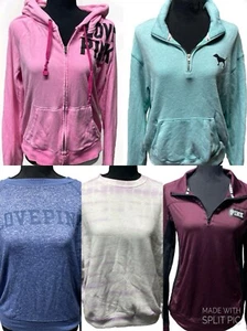 6 Piece VICTORIAS SECRET Pink Vtg DOG Sweatshirt Lot XS/S/M Fall Winter - Picture 1 of 22