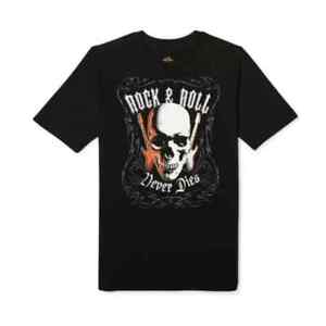 T-shirt graphique XXL Way To Celebrate Boys Halloween noir rock & roll squelette