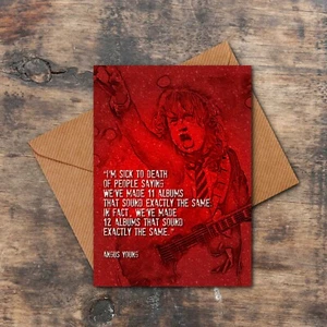 Angus Young AC/DC funny all purpose card 7" x 5" - Picture 1 of 2