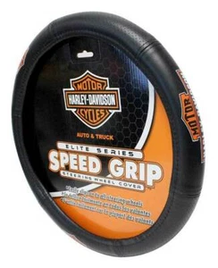 Harley-Davidson Steering Wheel Cover, Vintage Elite Bar & Shield Speed Grip 6644 - Picture 1 of 1