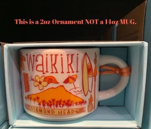 NUEVO - Starbucks SERIE BEEN THERE: COLECCIÓN HAWAII: ORNAMENTO Waikiki 2oz - Imagen 1 de 1