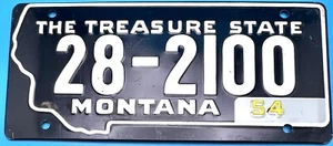 Antique 1954 Montana Wheaties Miniature Bike Bicycle License Plate - Picture 1 of 2