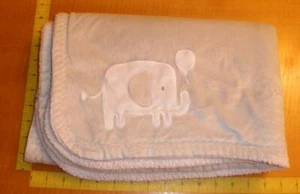 Kidsline Elephant Balloon Gray Plush w White Sherpa Backing Baby Blanket Lovey - Picture 1 of 1
