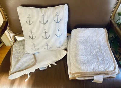 Juego de cama doble Sigrid Olsen puntada náutica con patrón de diamante con almohada de acento Foto 1 de 4