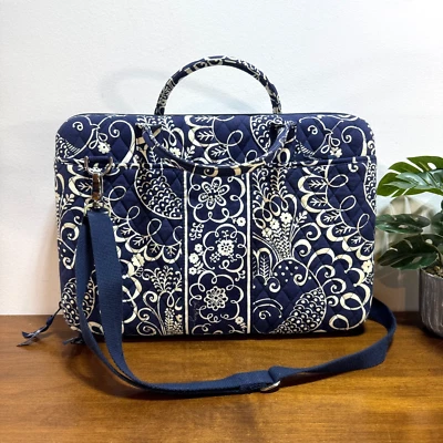 Vera Bradley Carcasa Rígida Computadora Portátil Estuche Bolso Giratorio Pájaro Azul Blanco Foto 1 de 4