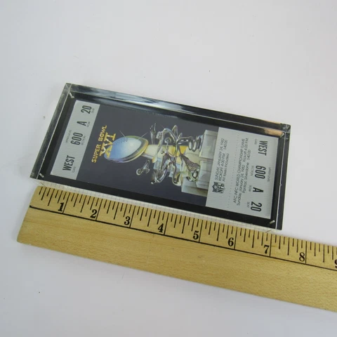 SUPER BOWL XVI (16) Ticket Cincinnati VS San Francisco Paperweight Collectible Cover