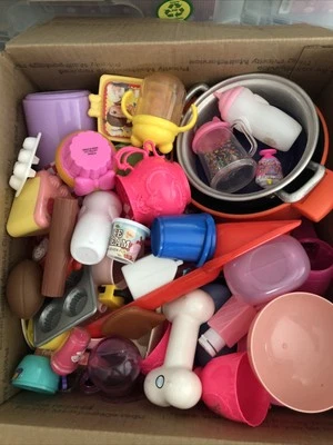 VTG Pretend Kitchen HUGE PLAY Home Accessories Utensils Cups Tea Large Lot 3LB - Image 1 of 4