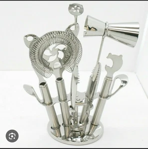 Waring Pro BT65 6 Piece Set Silver Stainless Steel Bar Tools - Picture 1 of 3