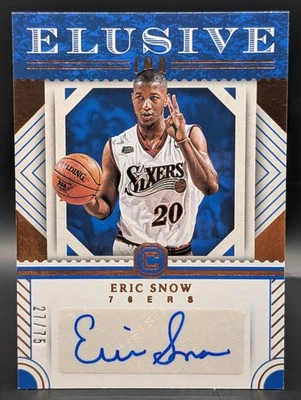2017-18 Panini Cornerstones Eric Snow Elusive Ink Bronze /75 - 76ers - Image 1 of 2