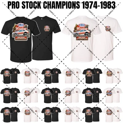 NHRA Winston Pro Stock 世界冠军衬衫 1974 年至 1983 年 T 恤 (296) — 第 1/4 张图片