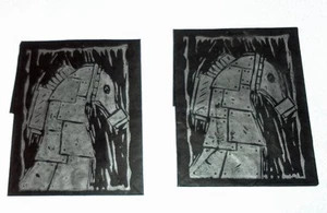 Menge 2 schwarze Papiertüten mit Pferdekopf Kunst Schachfigur Trojanisches Pferd kostenloser Versand! - Bild 1 von 2